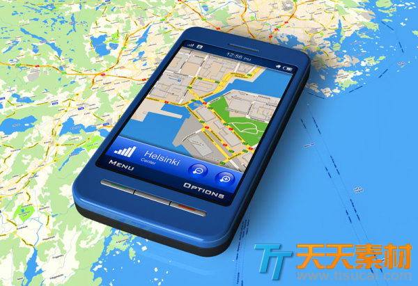 手机GPS导航地图高清图片
