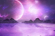 紫色星空唯美意境高清图片素材