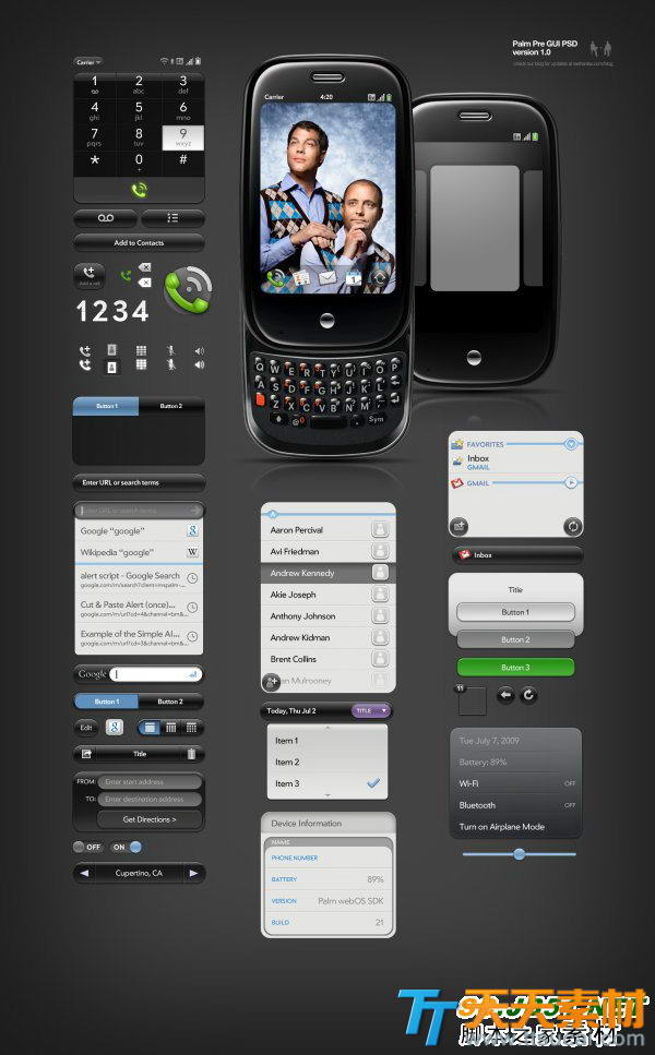 Palm Pre手机界面UI设计素材