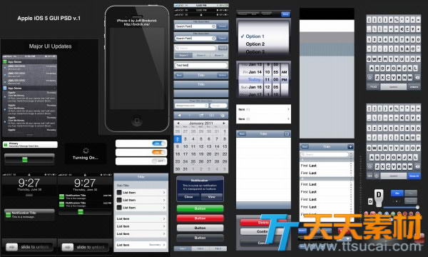 iPhone手机界面iOS系统GUI设计