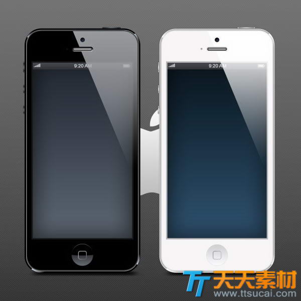 iphone5手机模板ui设计素材