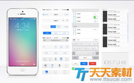 iOS7 UI界面设计控件集PSD源文件
