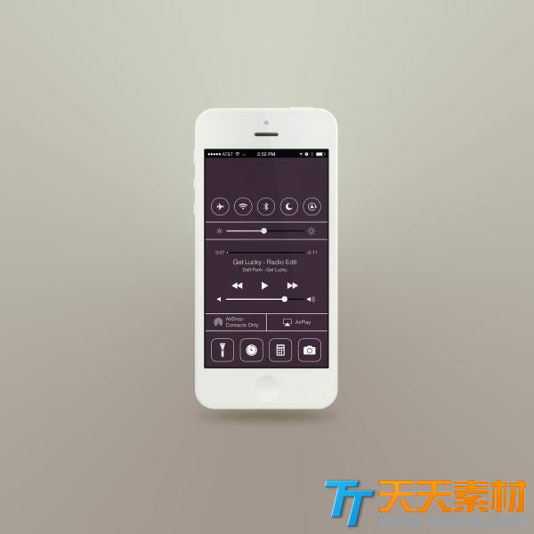 iOS7清新扁平化设计PSD分层素材