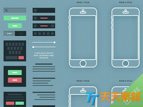 iPhone线框设计与iOS7扁平化界面
