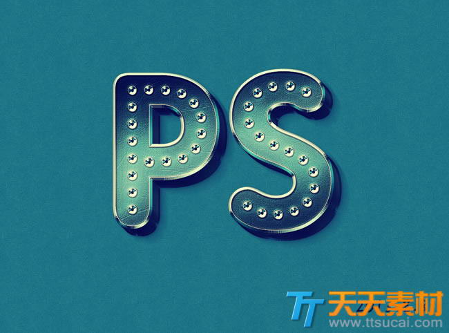 复古金属镶钻字体psd素材