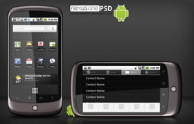 Nexus One触屏手机界面UI设计模版