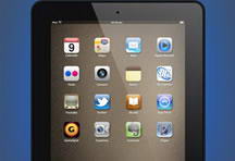 苹果黑色iPad 2 UI界面PSD分层素材