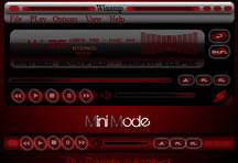 酒红色音乐播放器系统界面设计PSD