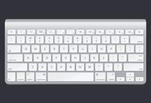 苹果电脑白色键盘psd源文件下载