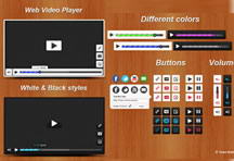 扁平网页播放器UI界面设计PSD模板
