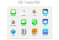 苹果iOS7系统图标PSD素材下载