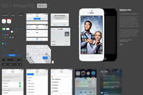 iOS7 iphone界面元素控件psd素材