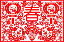 中国风新年春节剪纸矢量素材